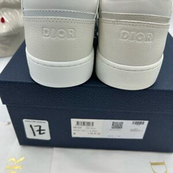 Men's Dior B 27 white calf skin sneakers size 42 made in Italy - Picture 14 of 16